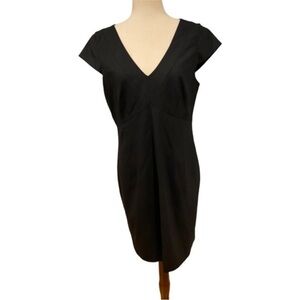 Size 12 Black Banana Republic Dress Wool Blend Sleeveless Shift Workwear